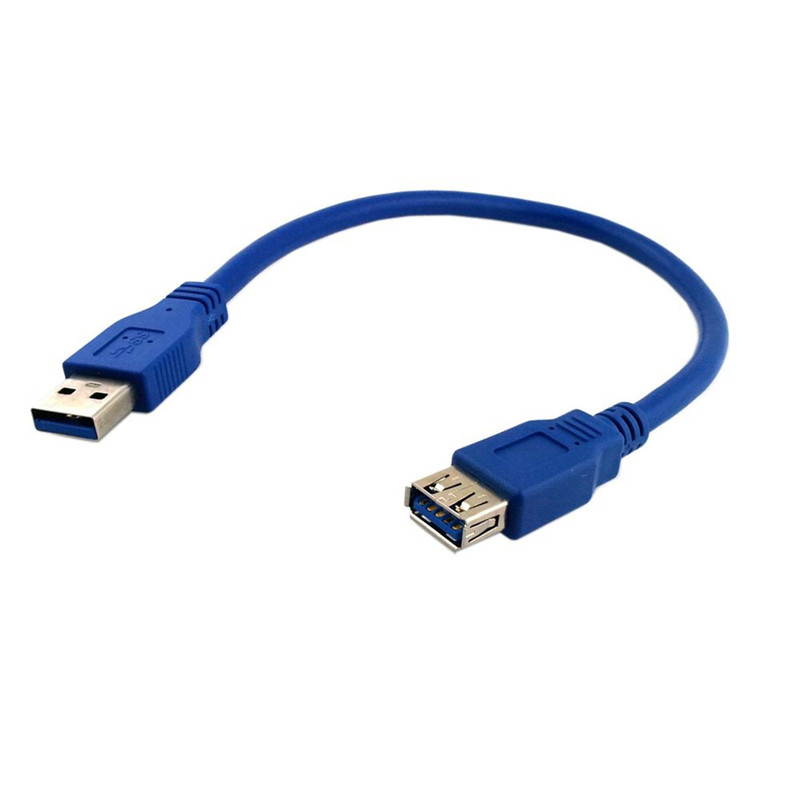 EnLabs USB Extension Cable,USB 3.0 Extension Cable/USB 3 A-Male to A-Female Cable in Blue, 0.3m/1FT