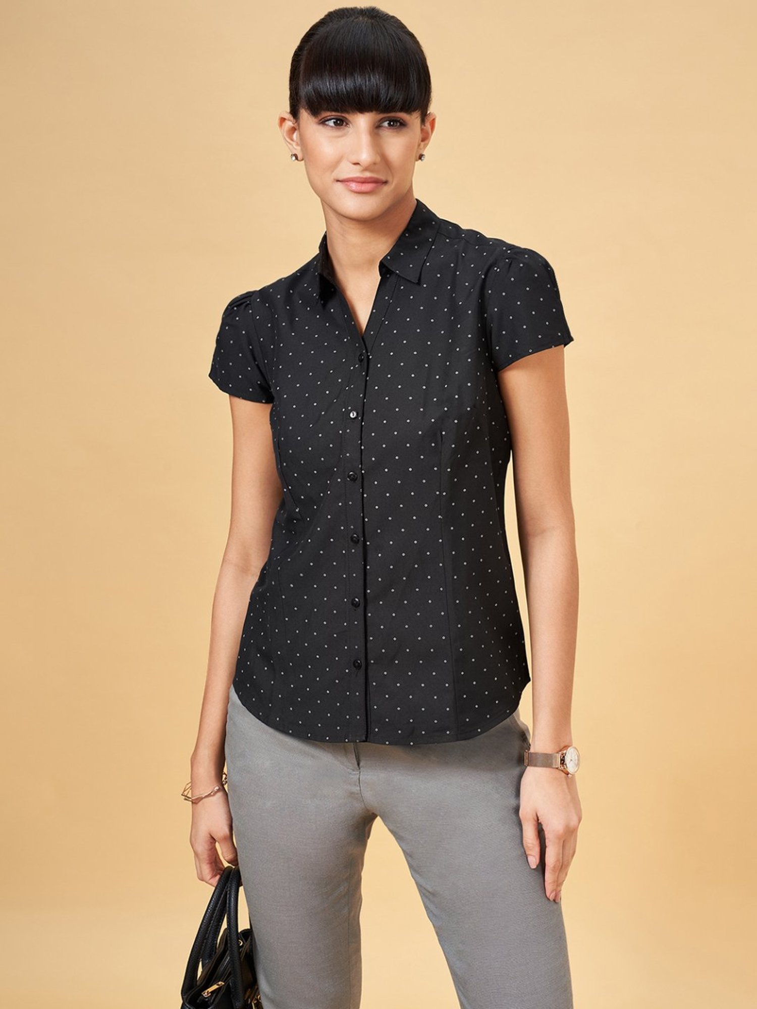 Style Quotient Brown Regular Fit Formal Shirt