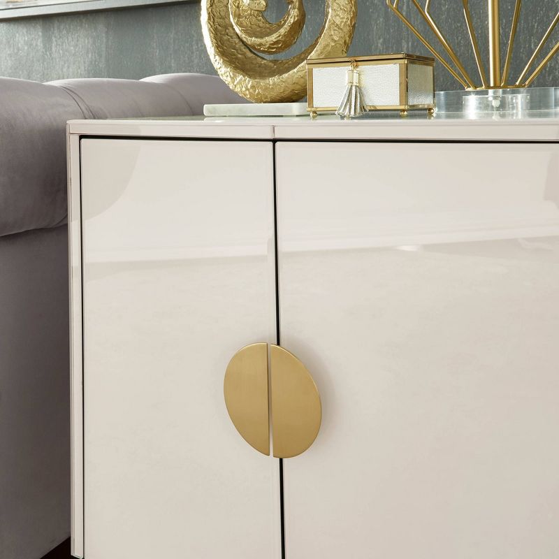 Magnus 2 Door Glass Accent Cabinet White - Inspire Q