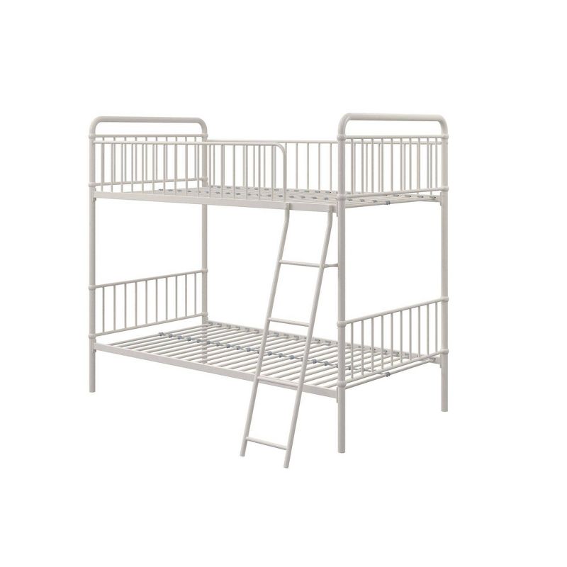 Twin Over Twin Kaila Metal Bunk Bed White - Room & Joy