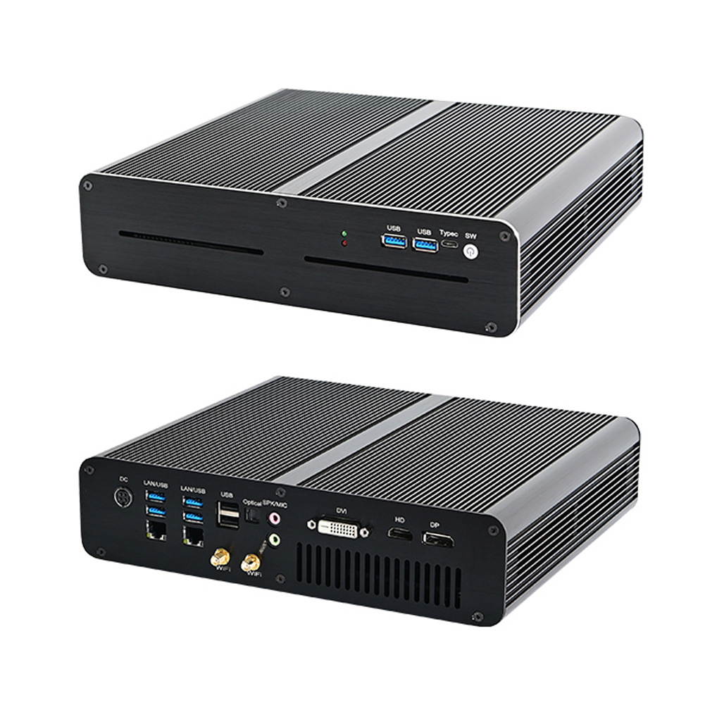 Gaming Mini PC Intel i7-7820HQ/HK GTX 1650 GDDR5 4GB 2*DDR4 M.2 NVME 2LAN Desktop Computer Win10 4K HD-MI2.0 DP DVI Fiber Optic WiFi(16GB Ram 512GB SSD)