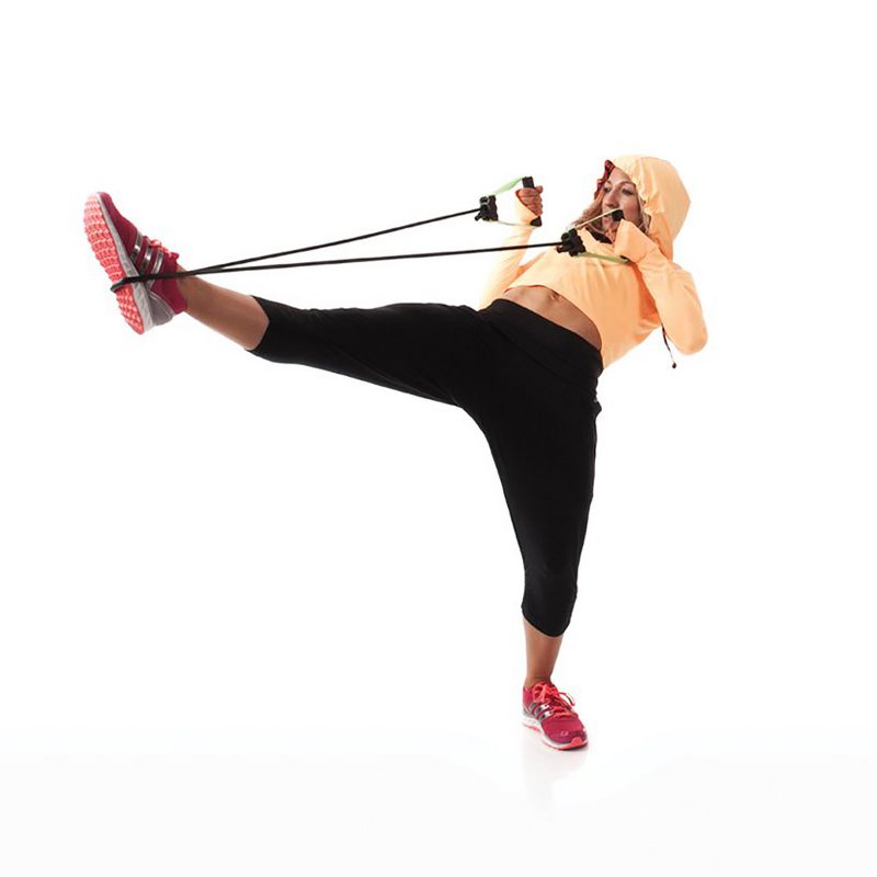 Escape Fitness Lightweight Multi Function Elastic Power 02 Tubes for Conditioning, Flexibility, and Cardio, Green