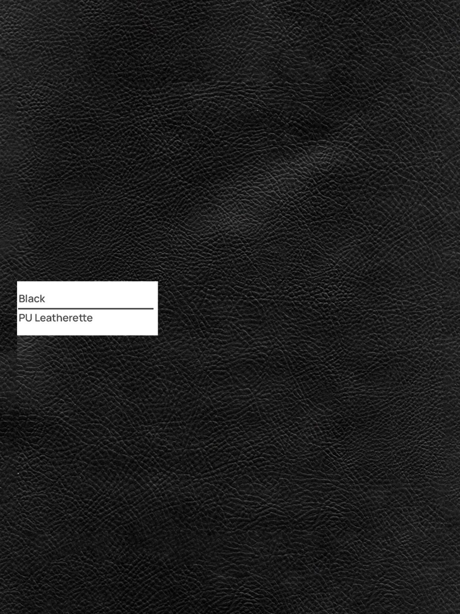 Trevi Olive Black Leather & Neem Wood 1 Seater Sofa