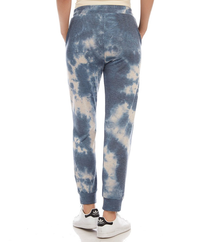 Karen Kane Cloudy Tie-Dye Fleece Pull-On Drawstring Sweatpants