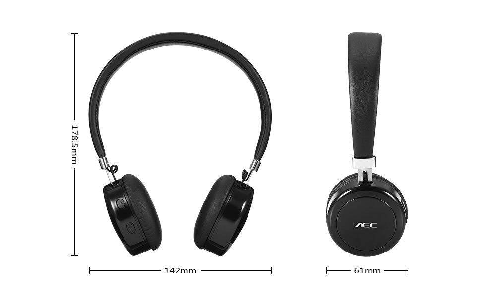 BQ668 Wireless Stereo Bluetooth 4.1 On-ear HiFi Headphones Portable Headset with Microphone Support 3.5mm Audio Input (White)