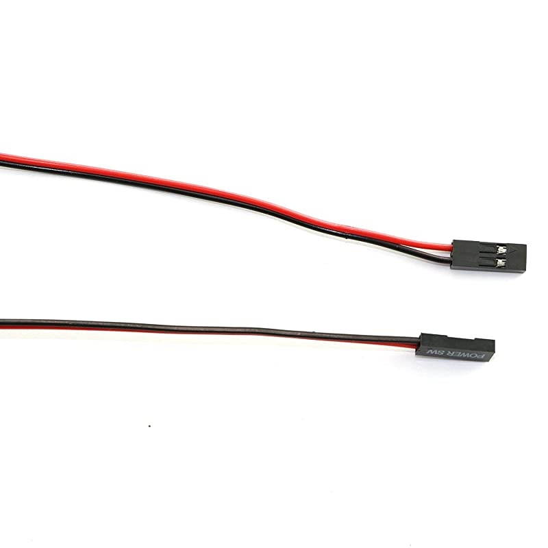 2Pack 2 Pin PC Power Switch Cable Button ATX Desktop Computer Case Motherboard OnOff Reset Switch Line Restarting Power SW Cable 50cm