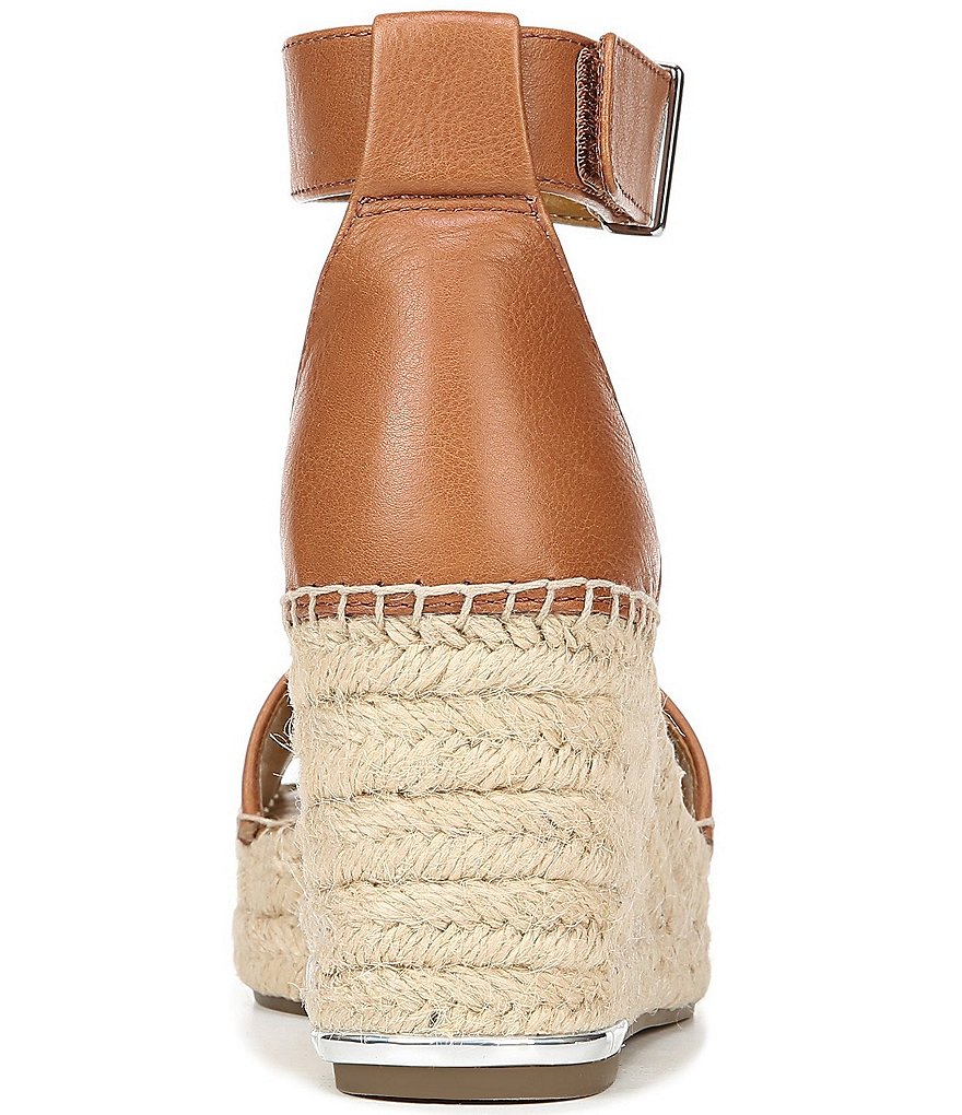 Franco Sarto Clemens Leather Wedge Espadrille Sandals