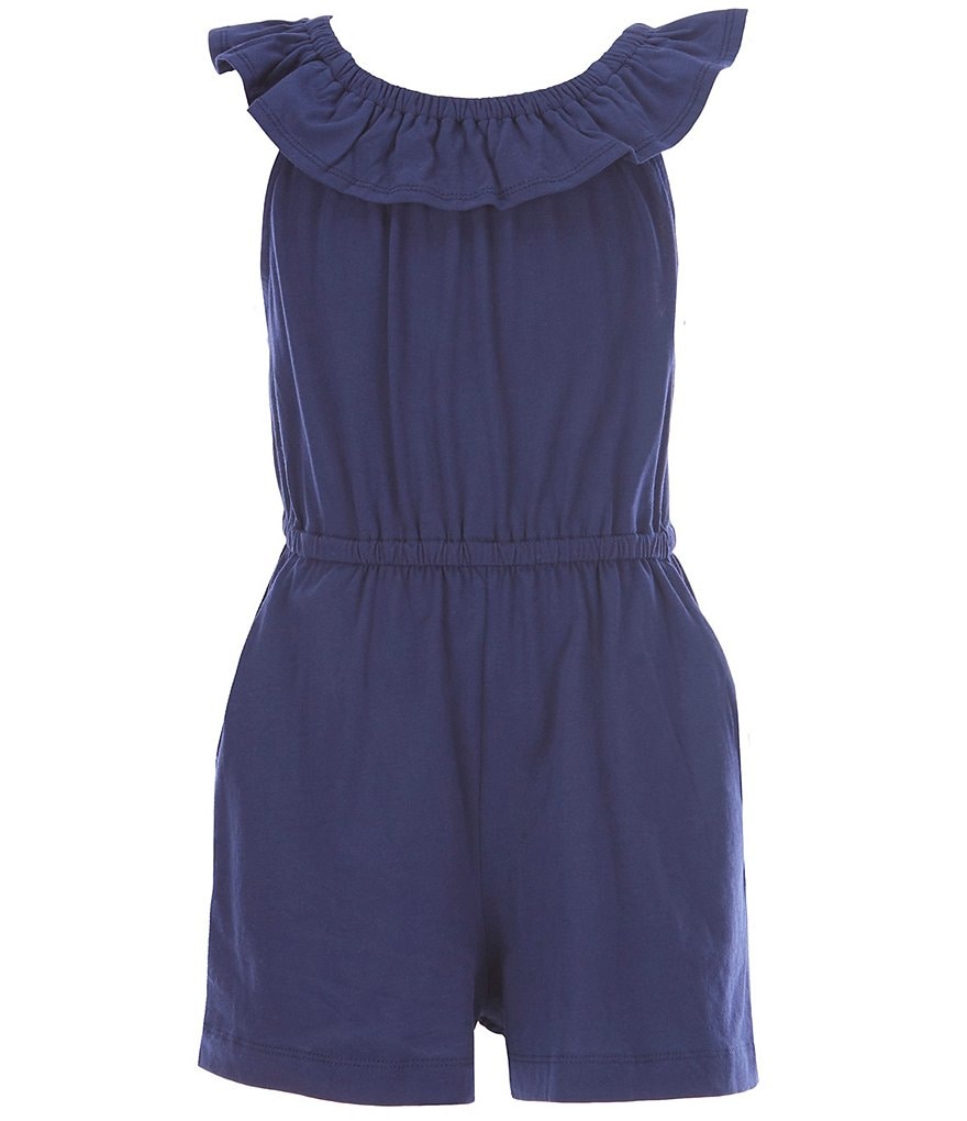 Copper Key Big Girls 7-16 Ruffle Neck Romper