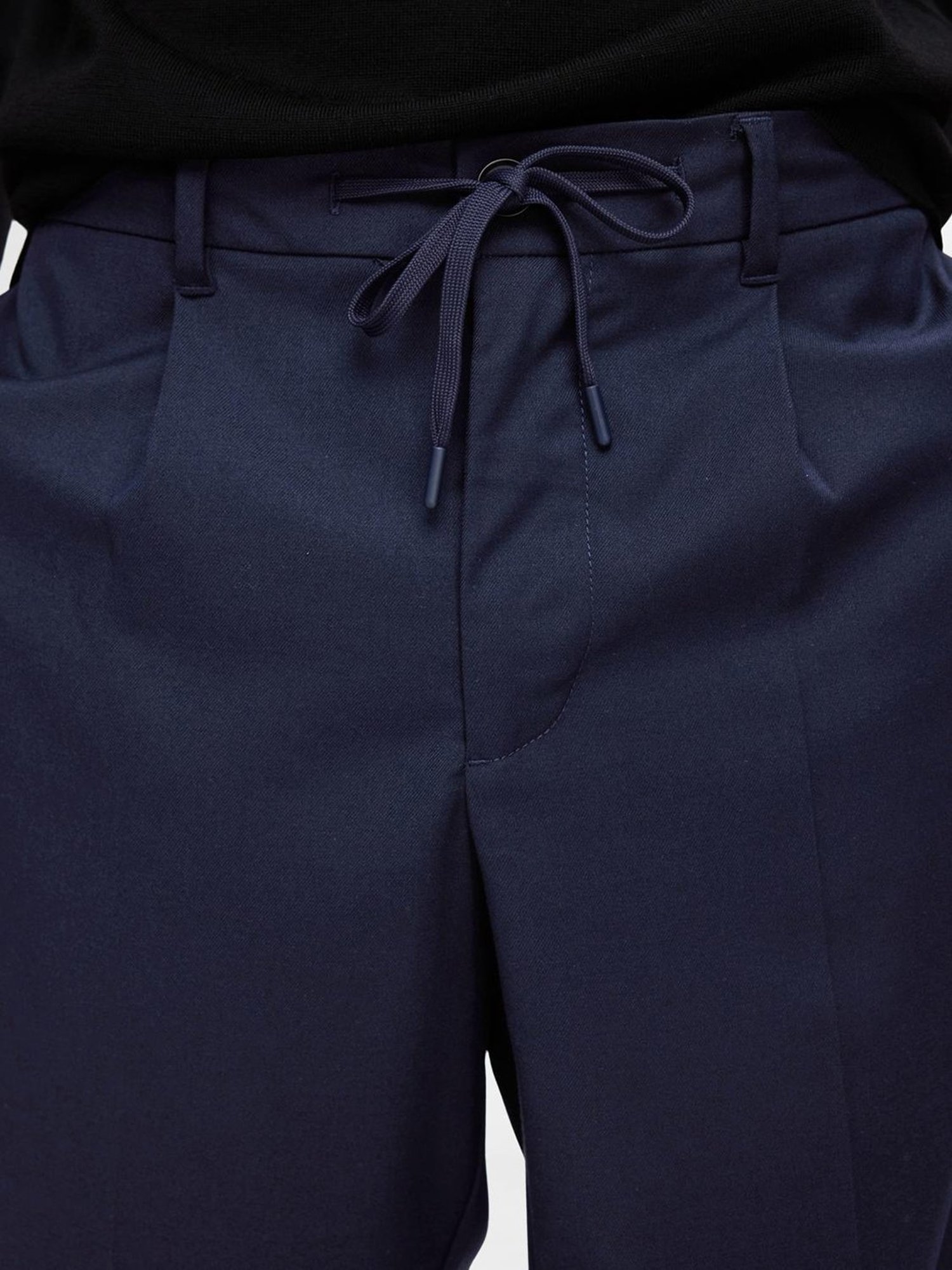 SELECTED HOMME Blue Regular Fit Pleated Trousers