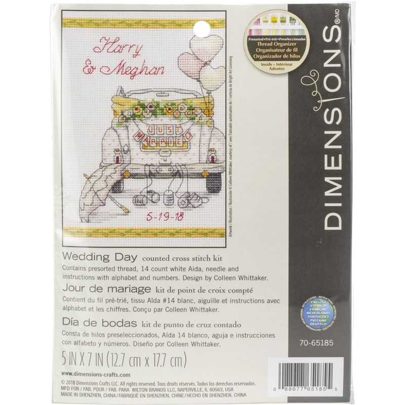 Dimensions Counted Cross Stitch Kit 5"X7"-Wedding Day (14 Count)