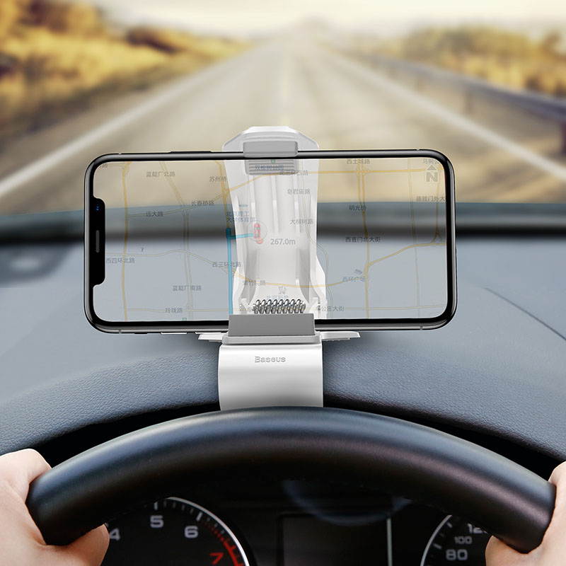Baseus Dashboard Car Holder for iPhone Samsung Phone Grip 360 Degree Adjustable Clip Car Mount GPS Mobile Phone Holder Stand