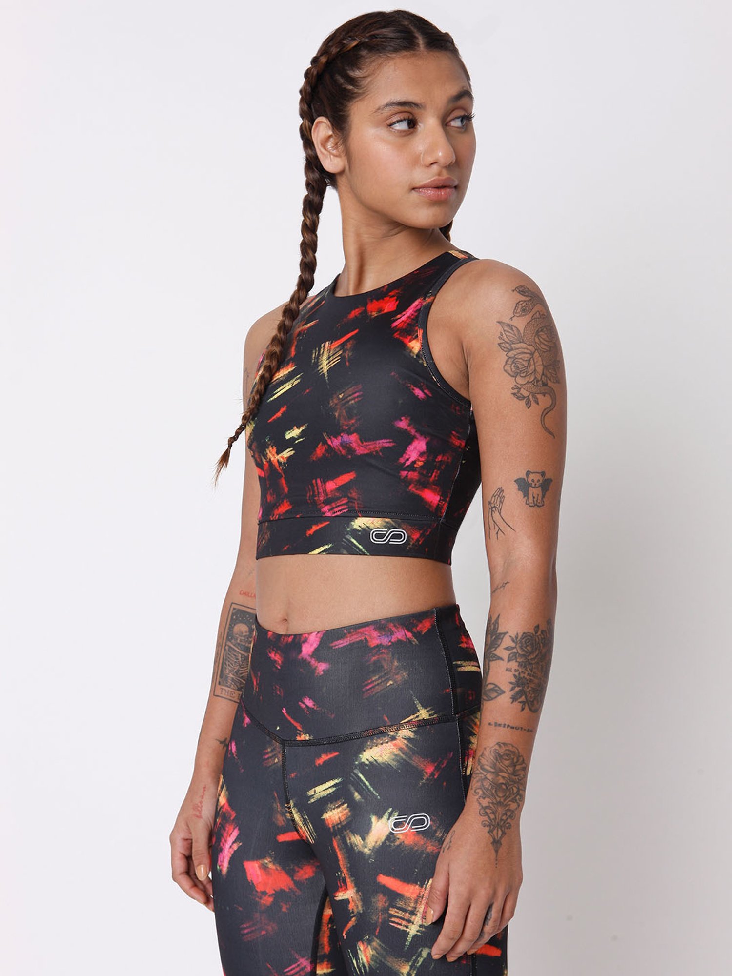 SILVERTRAQ Multicolor Printed Crop Top