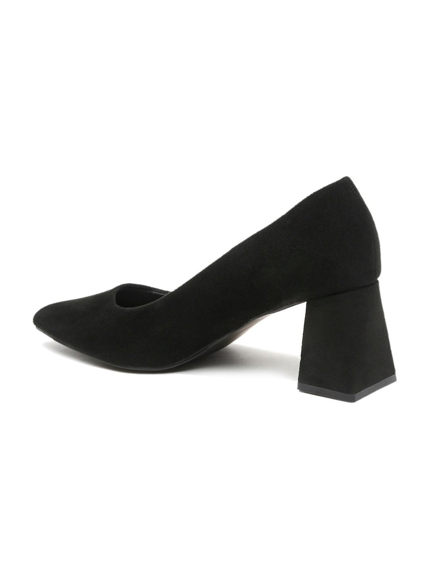 Flat N Heels Women's Black Casual Pumps