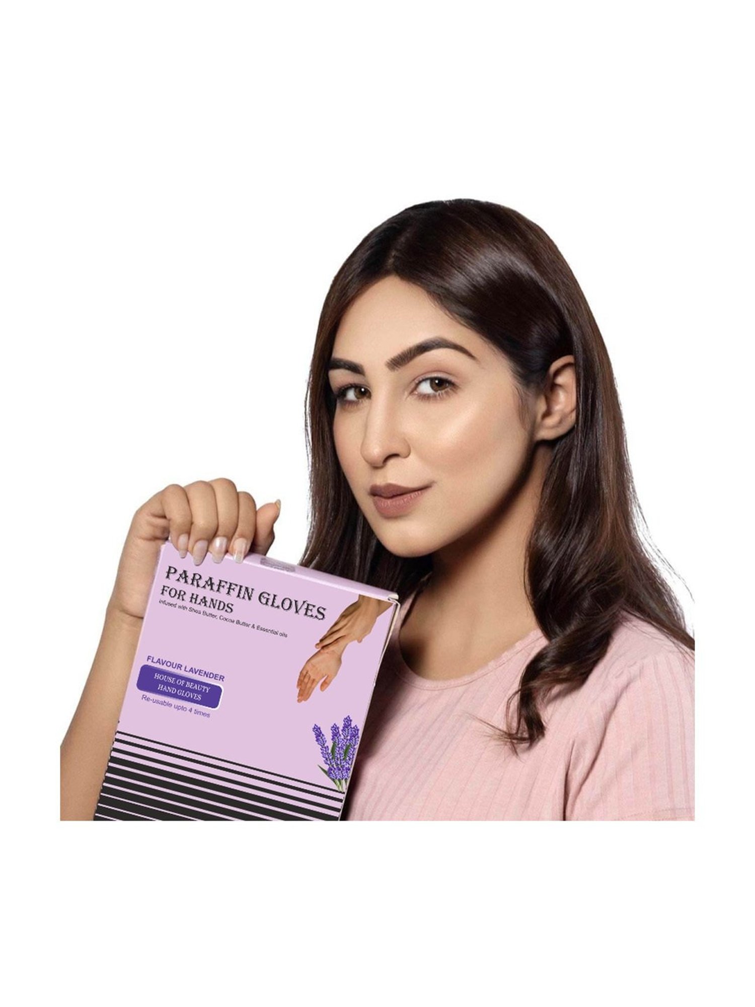 House of Beauty Lavender Paraffin Hand Gloves - 1 Pair - 4 Times Reusable - 225 gm