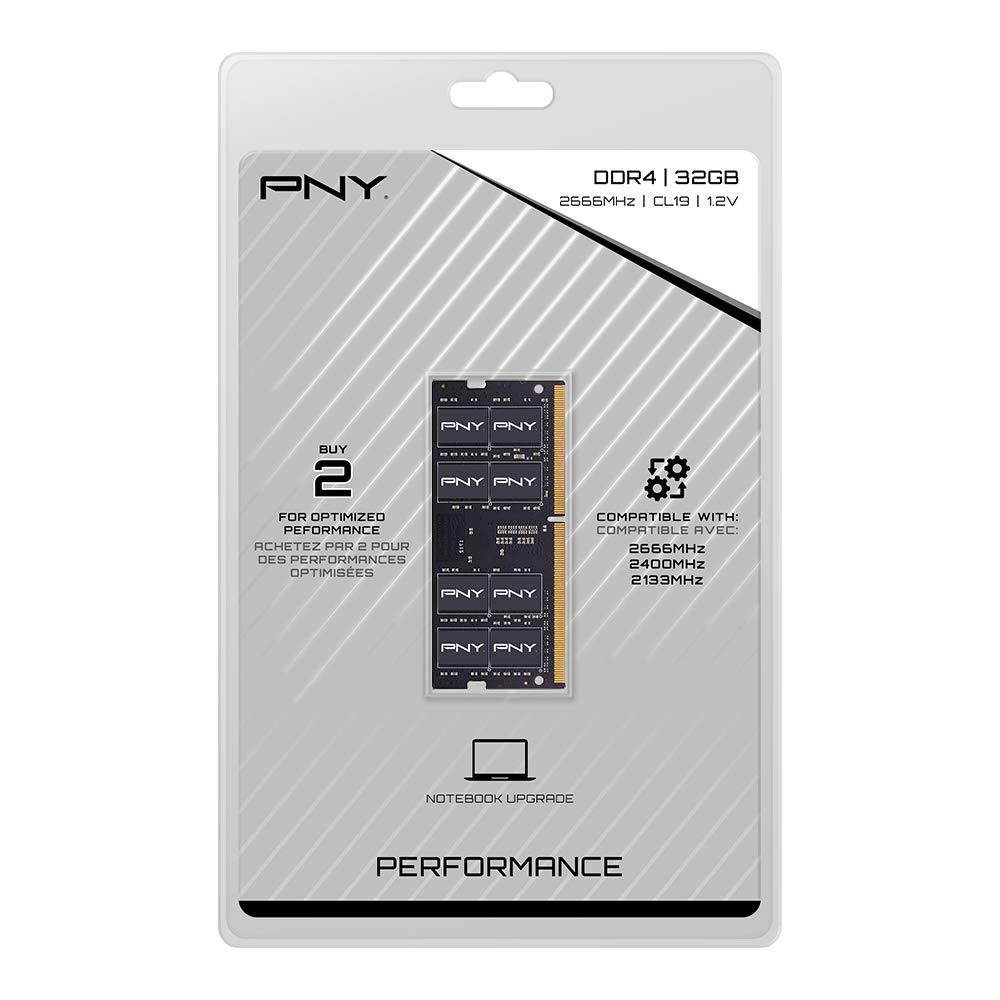 PNY Performance 8GB DDR4 2666 (PC4-21300) CL19 260-Pin SO-DIMM Notebook Memory - MN8GSD42666