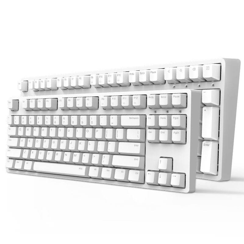 iKBC Typeman W200  2.4Ghz Wireless 87 keys PBT Keycaps Mechanical Gaming Keybaord-Cherry MX Blue( Black)