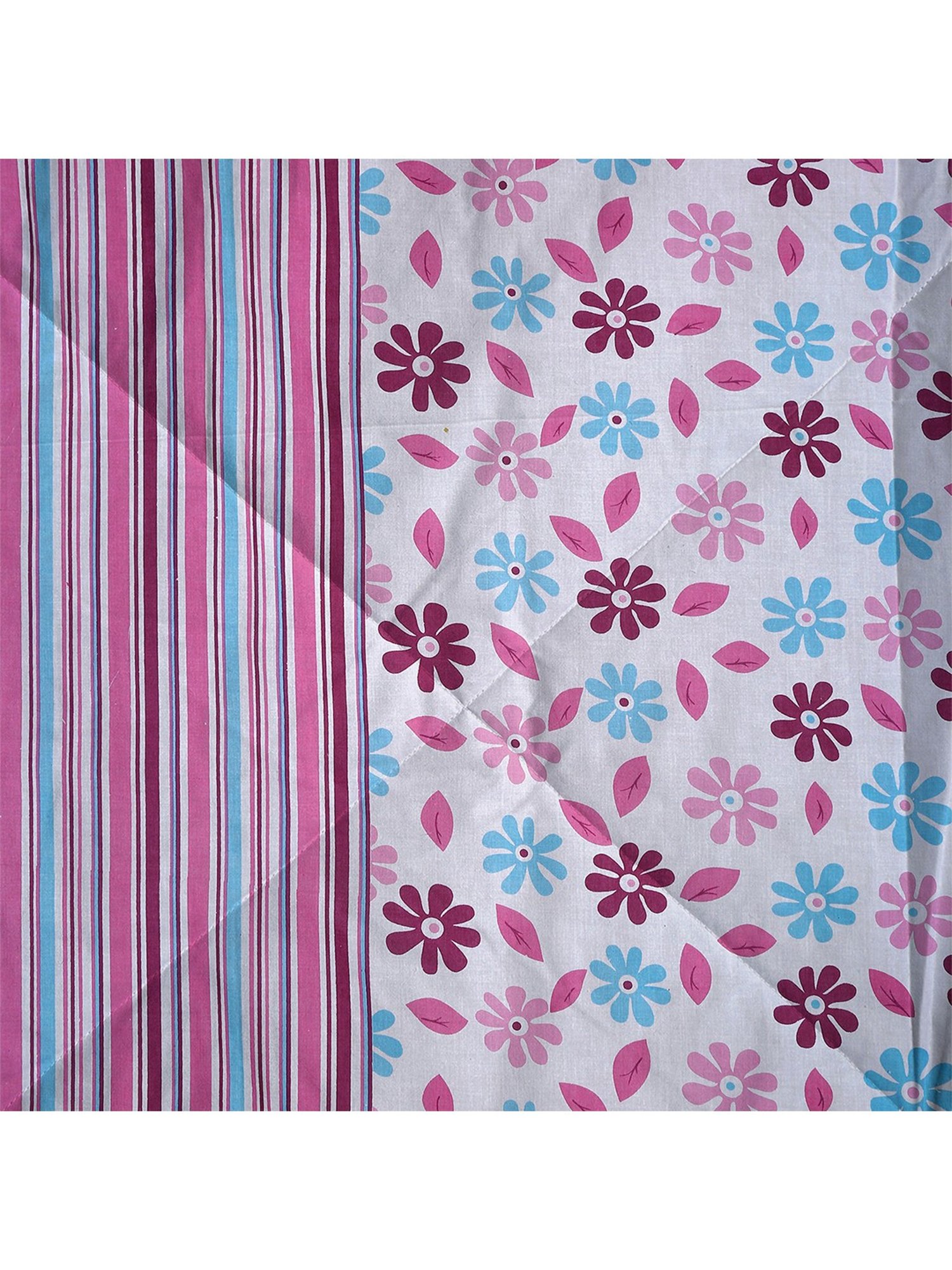 Swayam Vedic Brown & Pink Cotton 144 TC Double AC Comforter