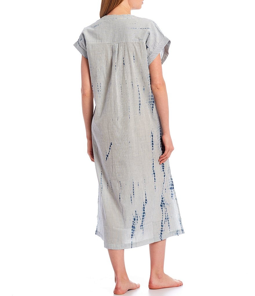 Kate Landry Yarn Tie-Dye Woven Long Caftan