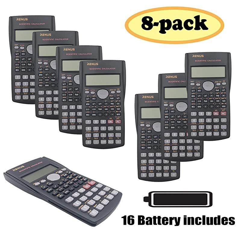 8 Packs 2Line Engineering Scientific Calculator Function Calculator for Student and Teacher