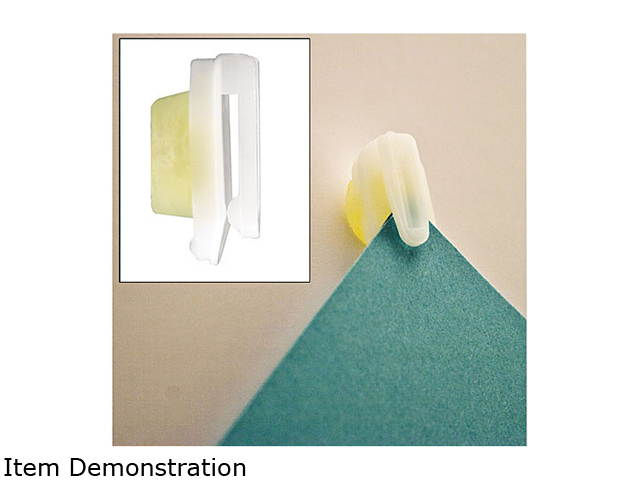 Advantus 01220 StikkiCLIPS, Plastic, White, 20/Pack