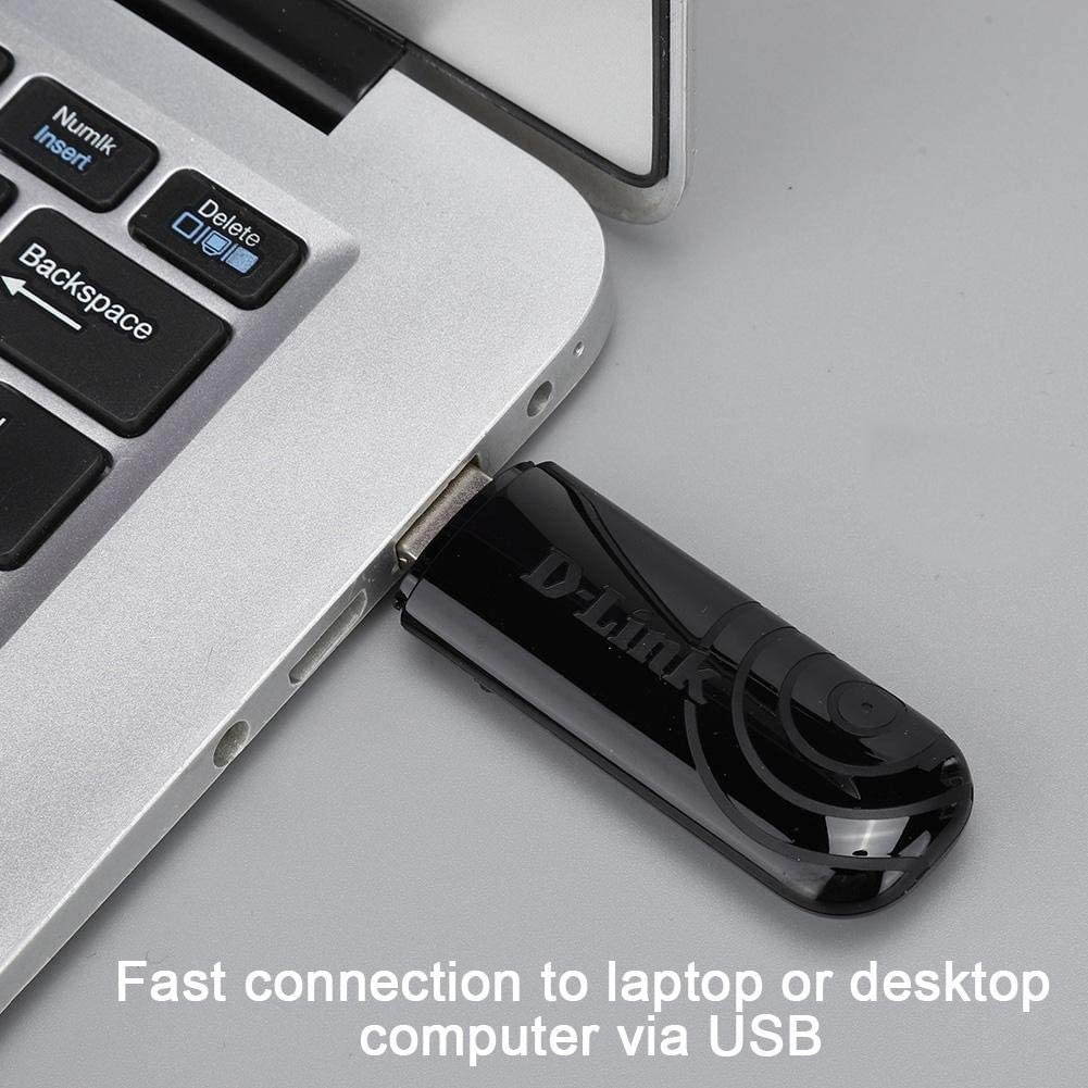 ASHATA Wireless Network CardWireless USB Adapter DWA-140 RT5372 300M High Speed Network Card Wireless LAN USB Adapter for Laptop Desktop2.4GHz USB Network Card with Built-in Antenna