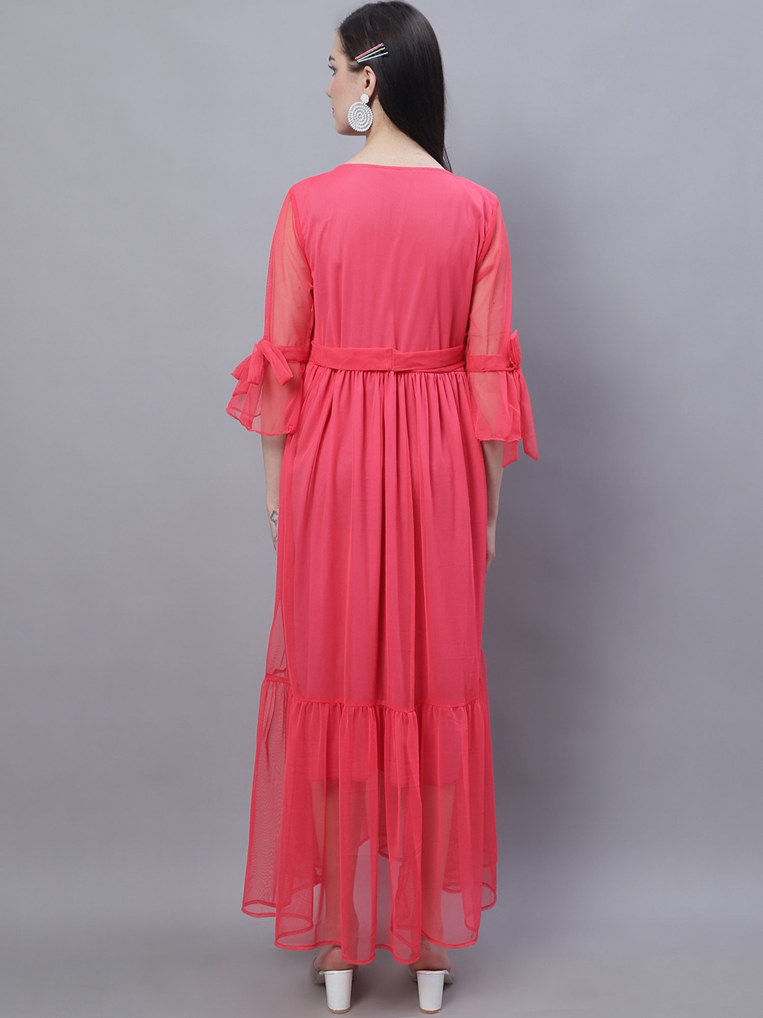 Moms Maternity Pink Plain Dress
