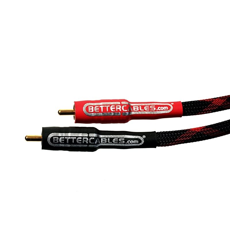 6 Feet  Silver Serpent Anniversary Edition Red/Black RCA Audio Interconnect Cables - Stereo Pair (2 Cables) High-End, High-Performance, Premium Hi-Fi Audio