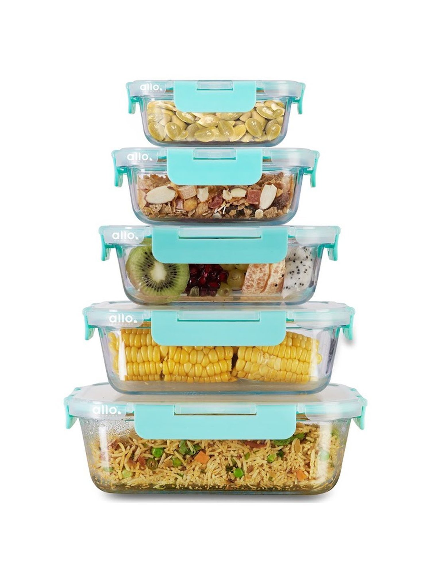 Borosilicate Glass Containers with Lids Microwave Safe Container for Glass Food Storage Containers