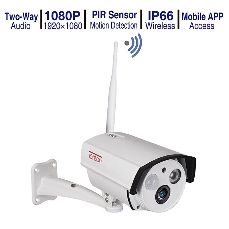 2019 New  1080P 20MP Full HD AddonampStandalone Wireless IP Security Bullet CameraTwoWay AudioWaterproof Mental Housing and PIR SensorSupport Max 128GB SD CardCompatible with  NVR