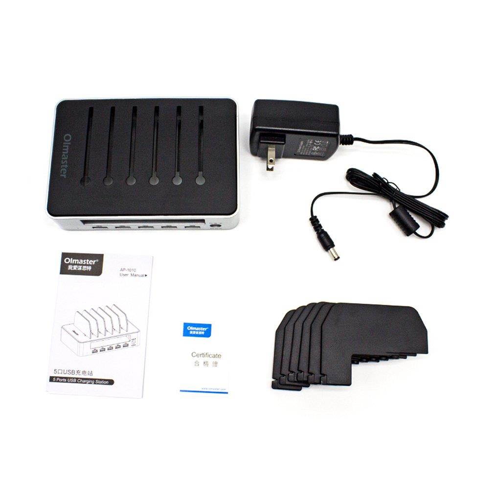 Olmaster Charging Dock 5 USB Ports Multifunction USB Hub With Stand Charger