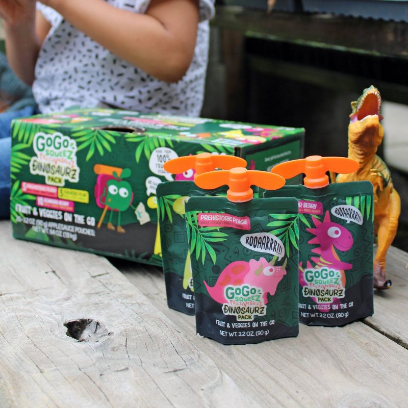 GoGo SqueeZ Fruit & VeggieZ Dino Variety Pack - 3.2oz/20ct