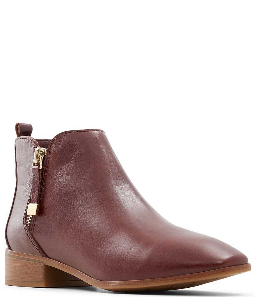 ALDO Kaelleflex Crinkle Leather Square Toe Ankle Booties