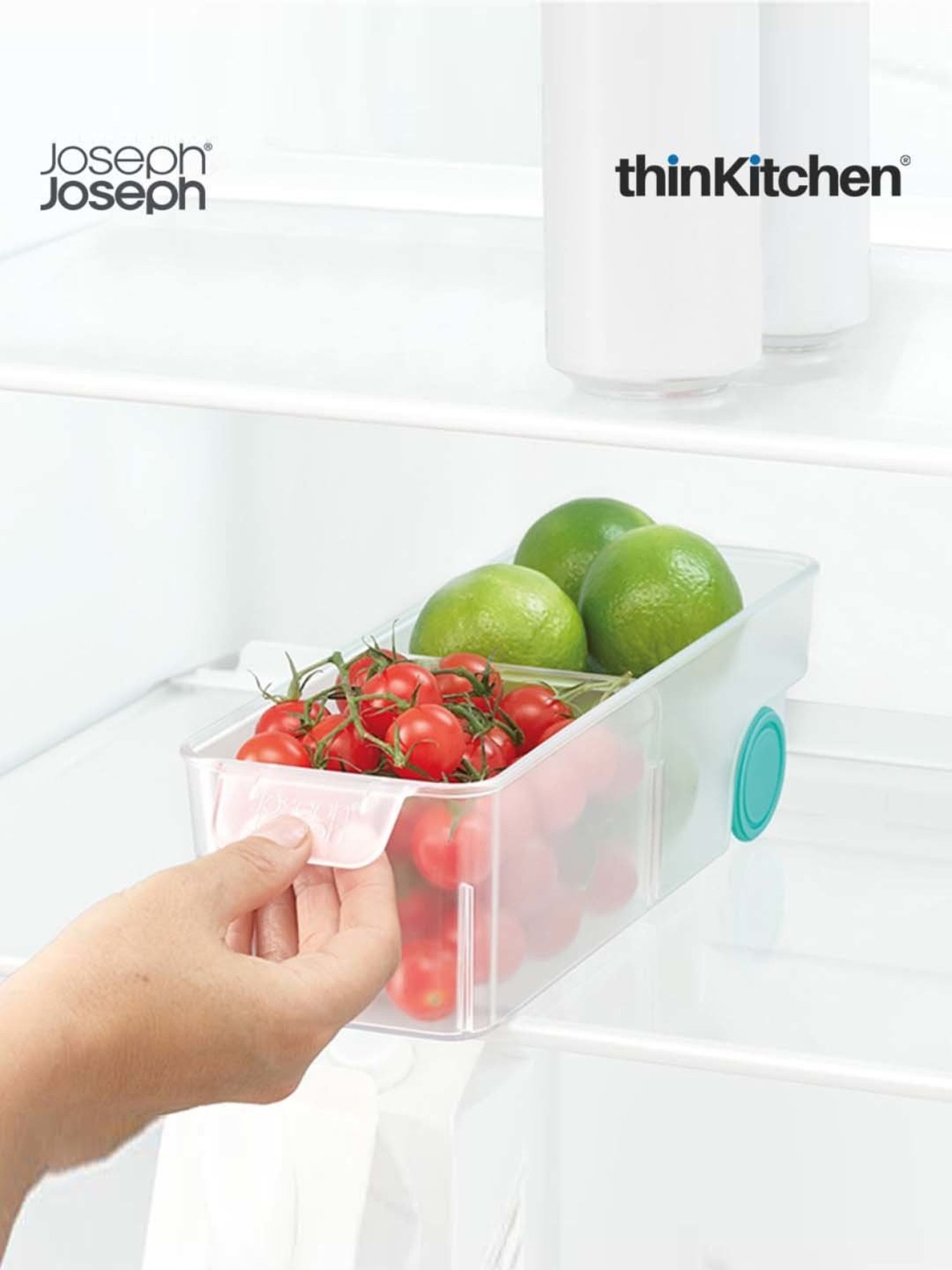 Joseph Joseph Transparent Polypropylene Compact Fridge Storage Bin