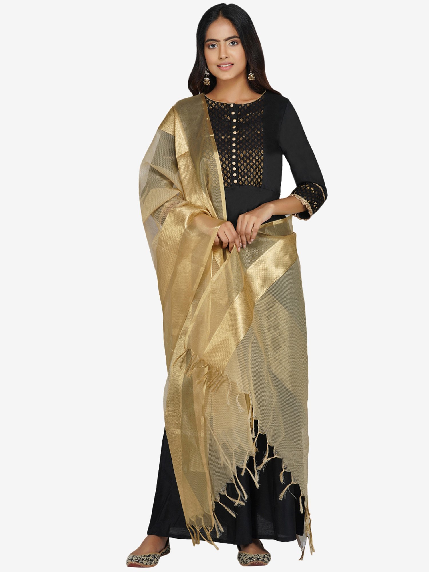 Paislei Black Kurta Palazzo Set