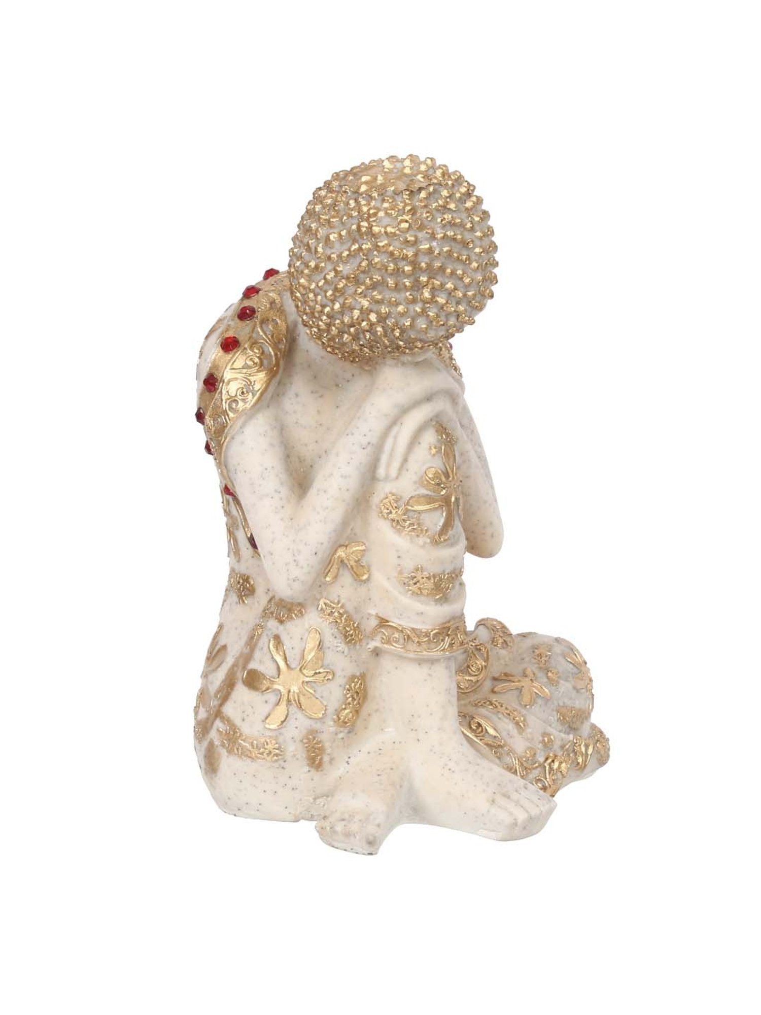 eCraftIndia Pleasing Resting Buddha on Knee Polyresin Decorative Showpiece