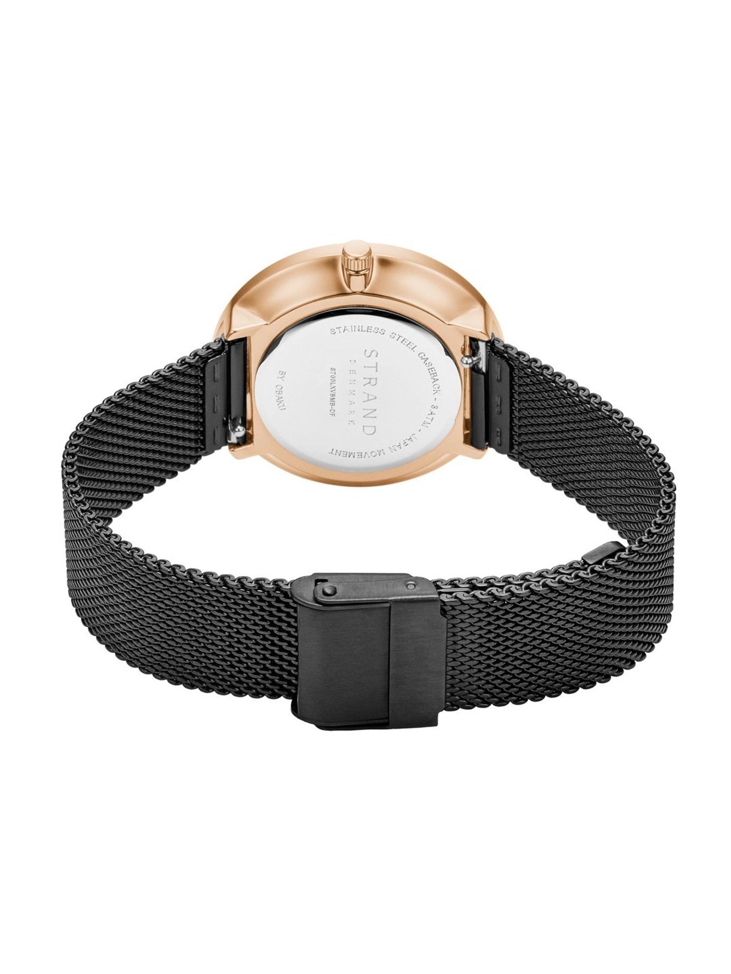 STRAND by Obaku S700LXVBMB-DF Flowerpower Analog Watch for Women