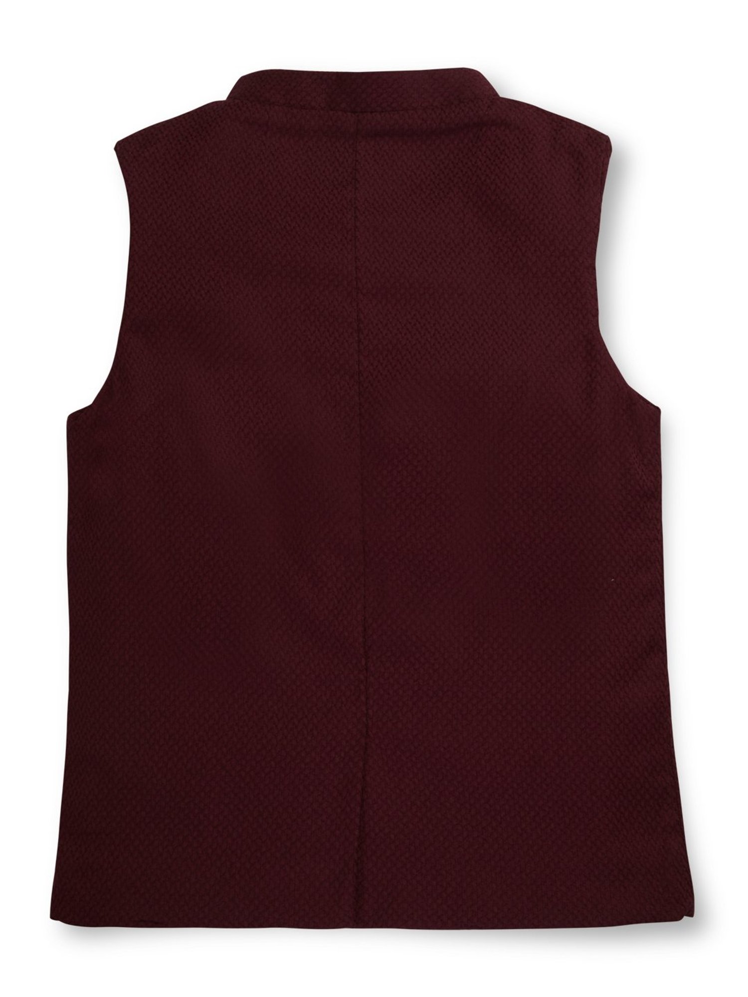 Gini & Jony Kids Maroon Solid Nehru Jacket