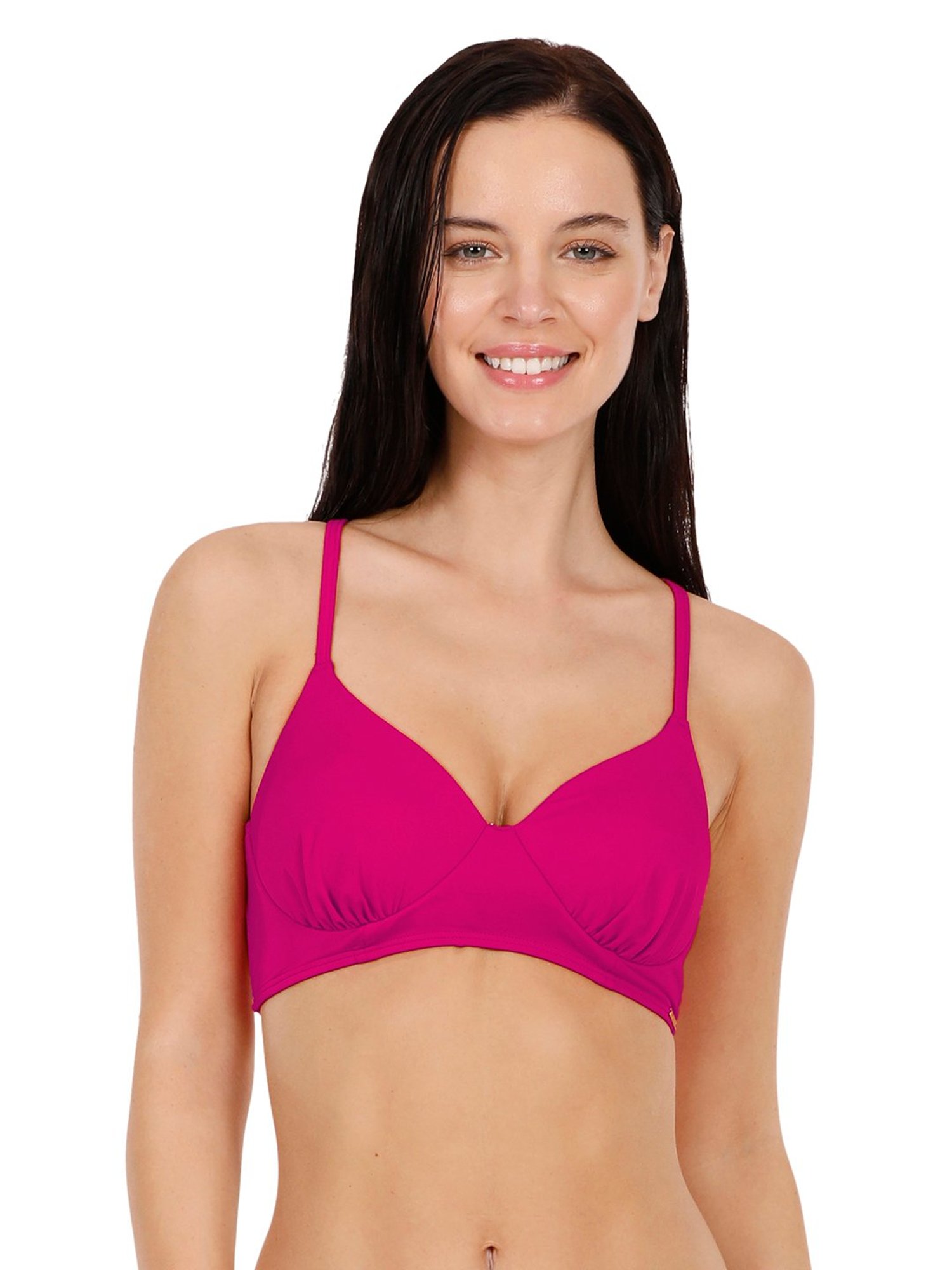 Amante Cherry Pink Lace Bikini Top