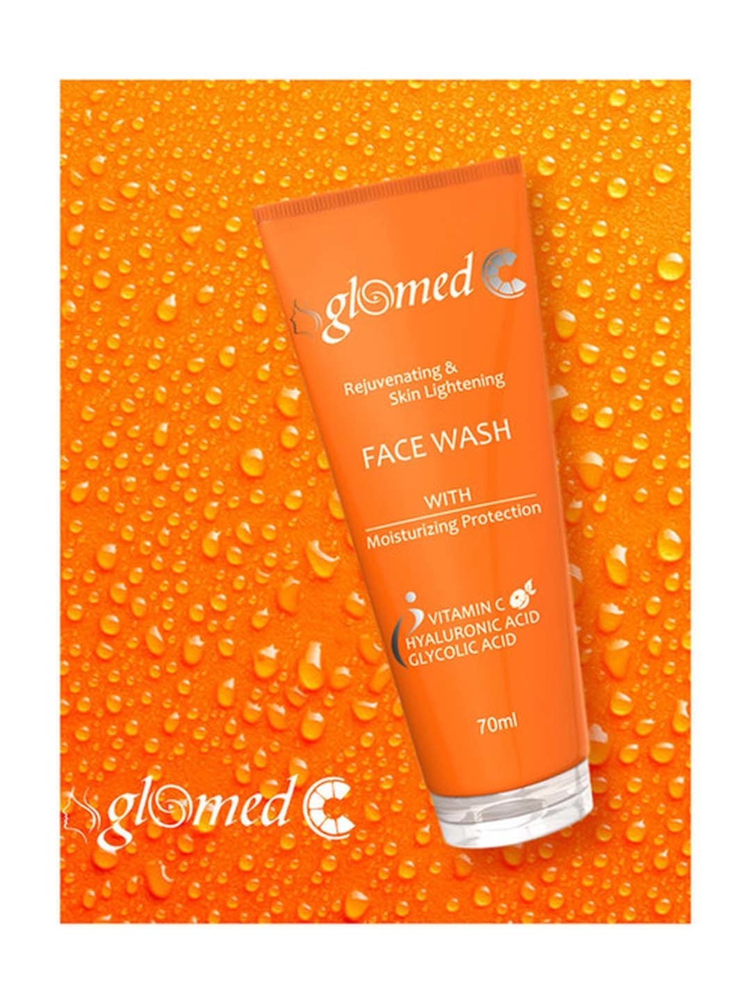 Glomed C Skin Lightening Face Wash - Pack of 2 (70 ml Each)