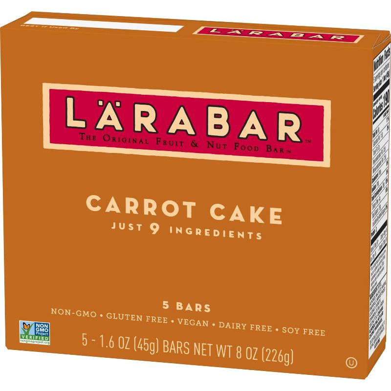 Larabar Carrot Cake The Original Fruit & Nut Food Bars - 8oz