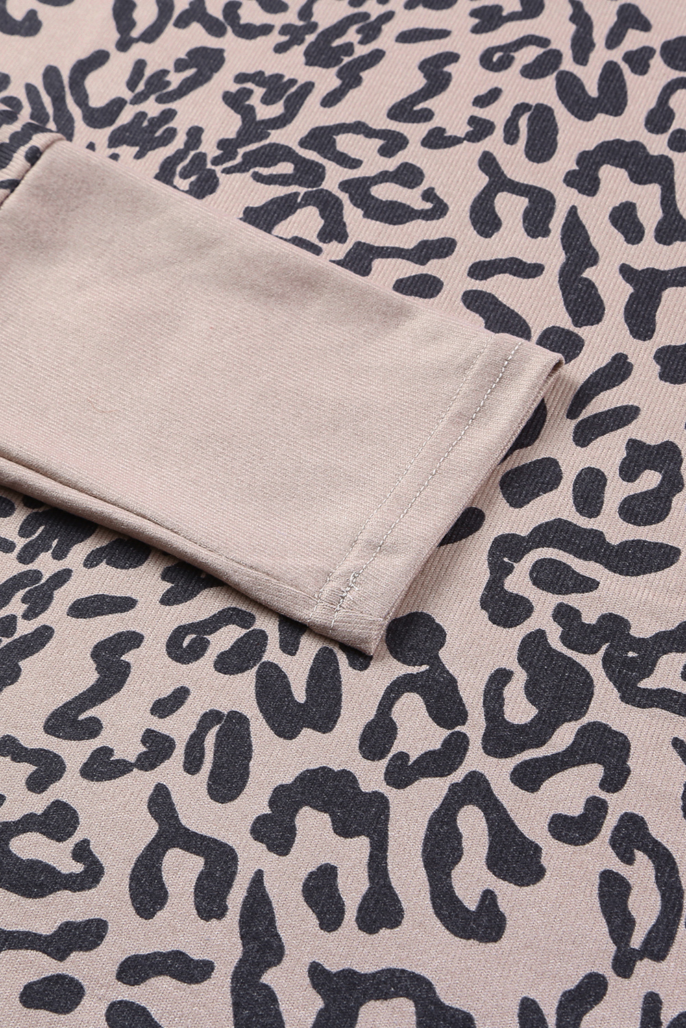 Beige Buttons Front Lightweight Fall Long Cover Up