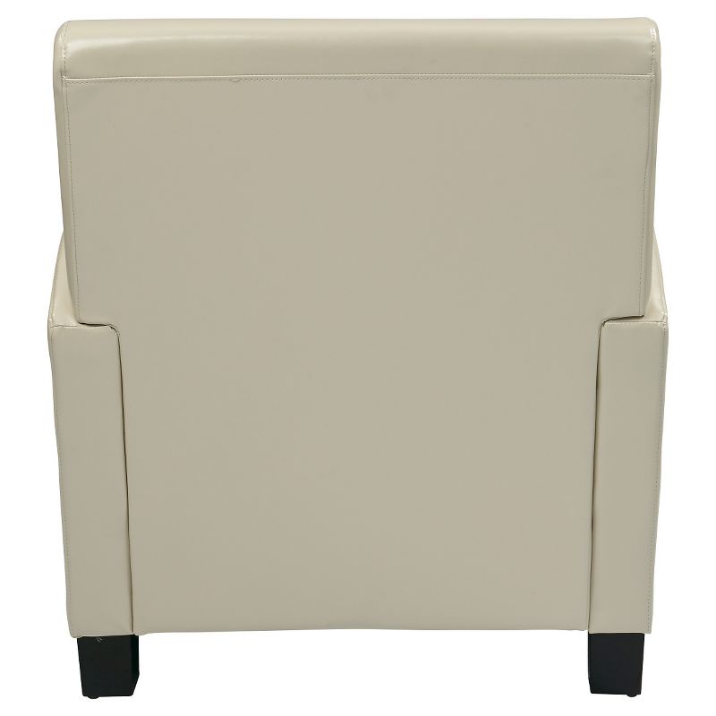 Eco Leather Club Chair Cream/Espresso - OSP Home Furnishings