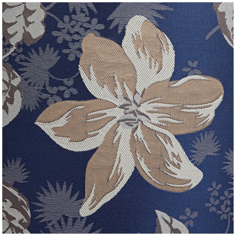 Springcrest Blue Leaves Print Medium Drum Lamp Shade 15" Top x 15" Bottom x 11" High (Spider) Replacement with Harp and Finial