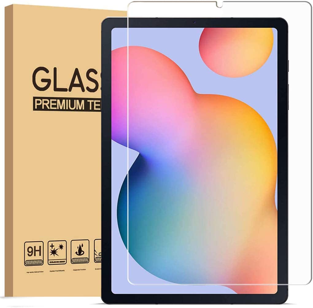 Galaxy Tab S6 LITE 10.4 P610 Screen Protector, [1 Pack] KIQ Tempered Glass, Anti-Scratch, Self-Adhere, Bubble-Free For Samsung Galaxy Tab S6 LITE 10.4 P610 P615