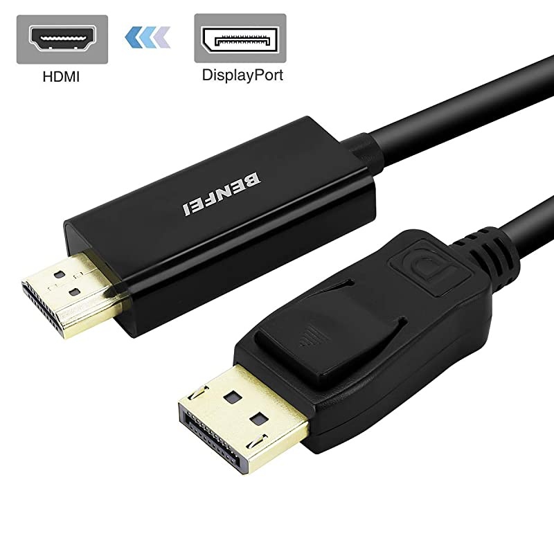 DisplayPort to HDMI 6 Feet Cable  2 Pack DisplayPort to HDMI Male to Male Adapter GoldPlated Cord for Lenovo HP ASUS Dell and Other Brand