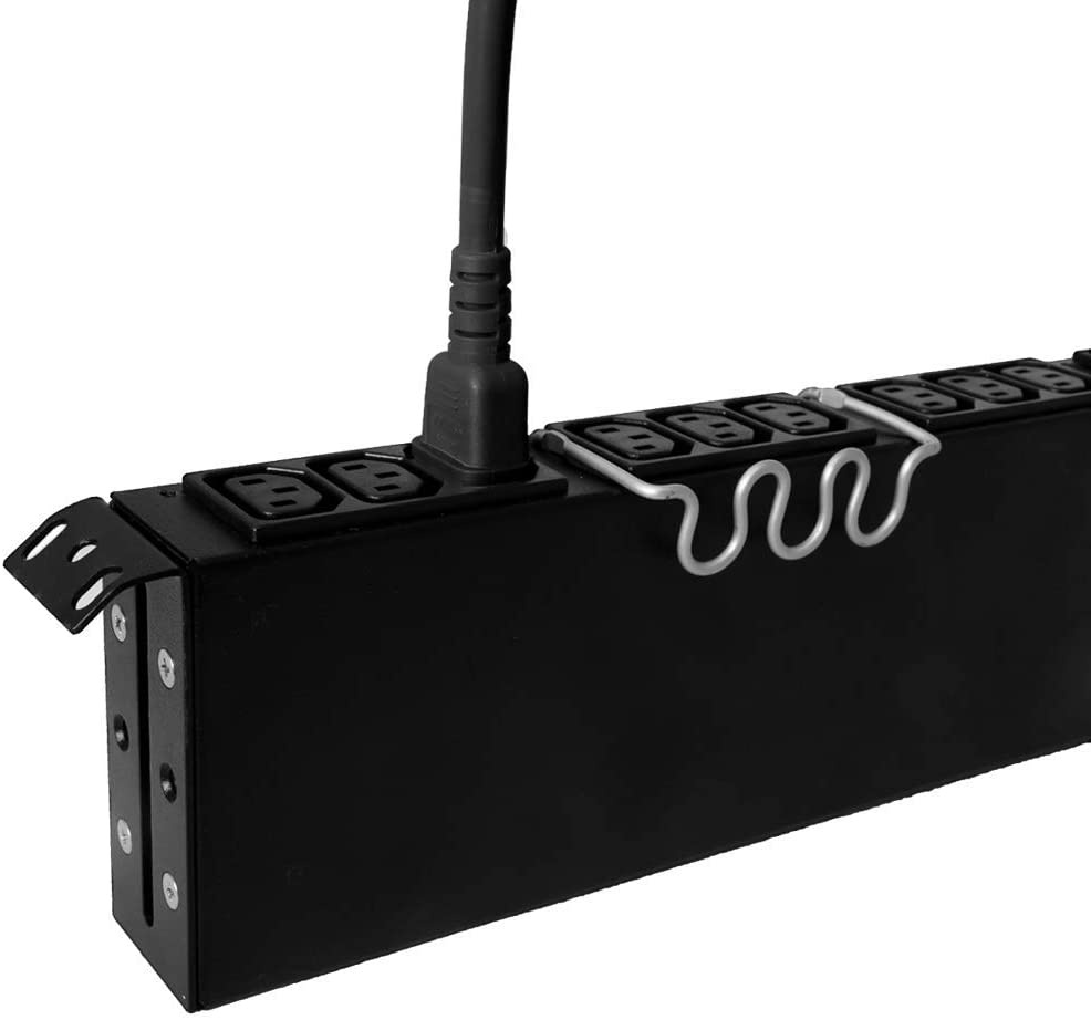 Iron Box C14 Plug to C13 Connector Power Cord, Black, 3 Foot, 10A/250V, 18/3 SJT - IBX-4902-03