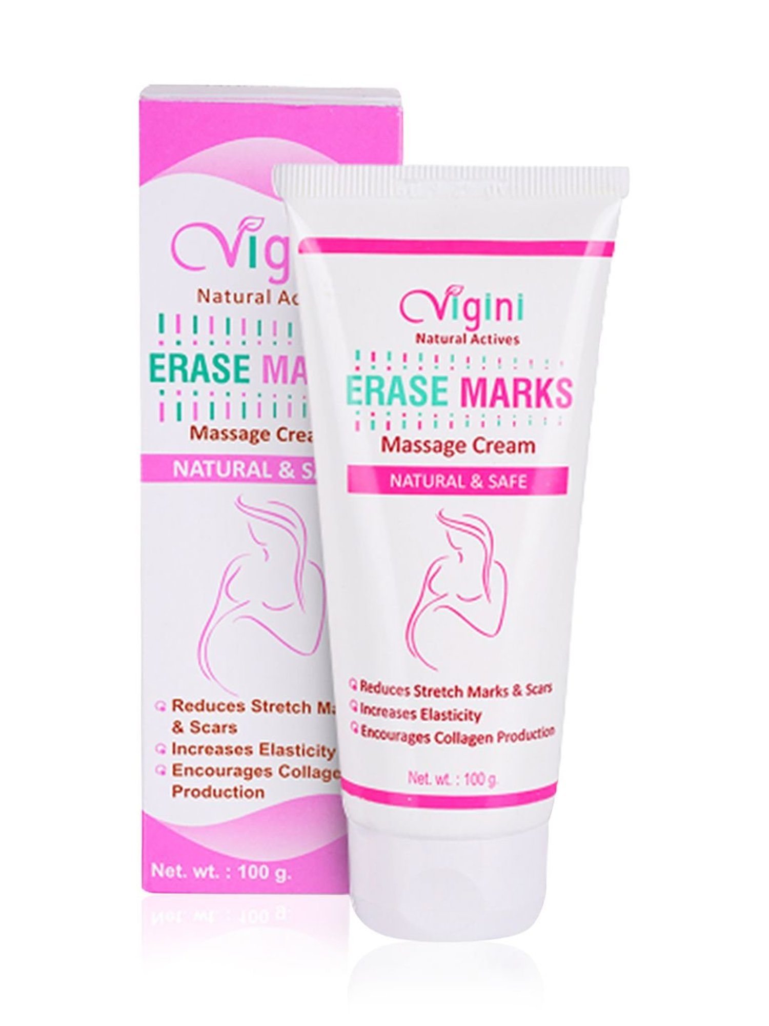 Vigini Natural Actives Erase Stretch Marks Cream & Breast Bust Firming Massage Cream