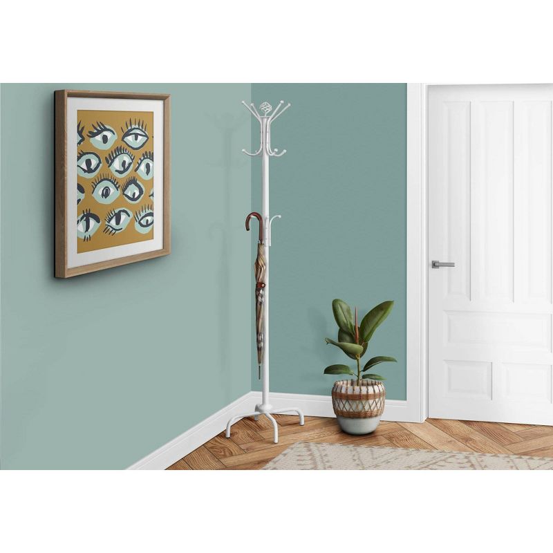 Coat Rack - White Metal - EveryRoom