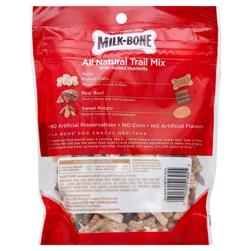 MilkDog Treats Bone Trail Mix Beef & Sweet Potato Dog Treats -9oz