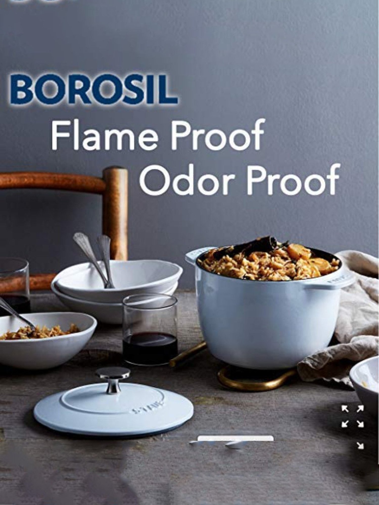 Borosil Transparent Glass Tea & Coffee Mug - Set of 4 (305 ml)